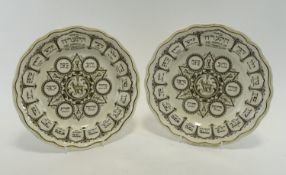 Spode Pair Of Earthenware Passover Plate