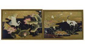 Two large Oriental Style Decorative Prin