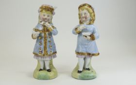 German Late 19th Century Pair of Porcela