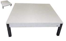 Contemporary Square White Coffee Table w