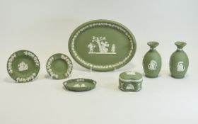 Small Collection of Green Wedgwood Potte