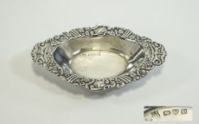 Victorian Silver Ornate Embossed Bon Bon