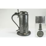 A Rare Charles II Pewter Beefeater Flago