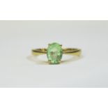 18ct Yellow Gold Single Stone Emerald Ri