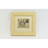 Diana Zwibach MA RCA, Monoprint 'Cellist', mounted and framed; signed in pencil to mount,