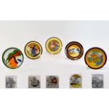 Wedgewood Clarice Cliff Ltd and Numbered Edition Cabinet Plates ( 5 ) In Total, 3 with Certificates.