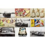 Box Containing Approx 600 Postcards Assorted Ages To Include Comic, Transport, Topographical,