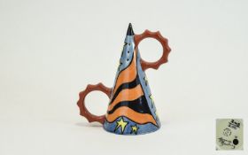 Lorna Bailey Signed Ltd Edition Artware - Conical Shaped Stars and Stripes Sugar Shaker No 248 of