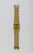 Omega De-Ville 10ct Gold Plated Gents Quartz Wrist Watch with Integral Omega 10ct Gold Plated