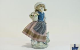 Lladro Porcelain Figure ' Sweet Scent ' Model No 5221. Issued 1984. Height 6.