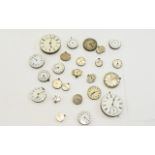 Collection Of Pocket Watch & Wrist Watch Movements, Approx 25, Makes To Include Bulova,