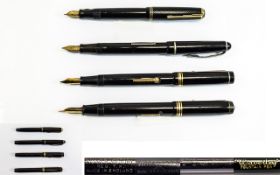 A Good Collection of 4 Vintage Fountain Pens.