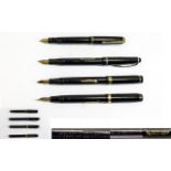 A Good Collection of 4 Vintage Fountain Pens.