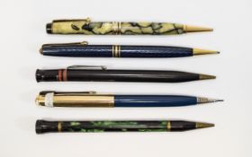 A Good Collection of Vintage Propelling Pencil Pens ( 5 ) In Total.