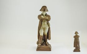 French Antique - Hand Painted Terracotta Figure of Napoleon Bonaparte,