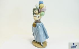 Lladro Porcelain Figurine ' Balloon Seller ' Model No 5141. Issued 1982 - 1996.