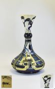 Moorcroft - Impressive and Huge Modern Tube lined Centrepiece / Vase ' Streets of London ' Design.