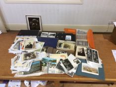 Box Of Assorted Ephemera To Include An Album Of Kensitas Silk Flags, Postcard, Cabinet Cards Etc.