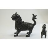 Middle Eastern Bronze Censer In The Form Of A Mythical Beast/Lion, Possibly Indo-Persian 17/18thC,