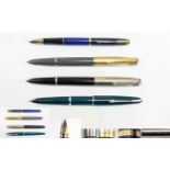 A Collection of Vintage Parker Fountain Pens ( 4 ) In Total.