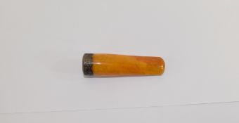 Antique Silver Set Amber Cigarette Holder.