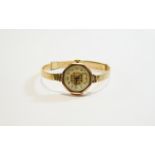 Ladies Octagonal Shaped 9ct Gold Cased Wrist Watch,