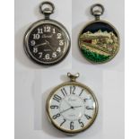 Railway Interest 2 Pocket Watches 2 Metal Pocket Watches, Excel And Carvel Quartz,