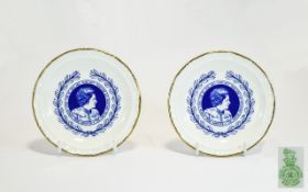 Royal Doulton - 1 Pair of Coasters, Rt Hon.