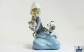 Lladro Porcelain Figurine ' Little Friskies ' Model No 5032. Sculpture Juan Huerta.