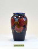 W. Moorcroft Vase ' Ochre Pomegranates ' Design. c.1920's. 8.5 Inches High.