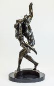 A Large and Impressive Bronze Figure of Male and Female Ballet Dancers In Performance,