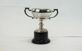 A 1960's Blackpool 'Public Speaking' Silver Two Handle Trophy / Cup. Hallmark Chester 1934.