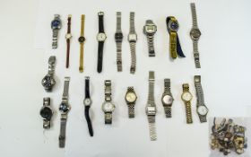 Mixed Lot Of Approx 40 Wrist Watches Sold As Spares/Repairs A/F