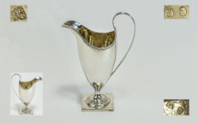 George III - Elegant and Very Fine Silver Helmet Shaped Milk / Cream Jug, by Anne and Peter Bateman.