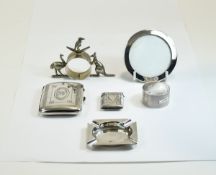 Small Collection of Silver Items comprising 1899 vesta case, small circular photo frame,