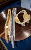 Collection Of Mink Stoles and Tippet Three in total, all in good condition.
