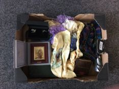 Mixed Lot Of Collectibles To Include Silk Bags, Embroidered Military Silks, Rolls Razor, Cuff Links,