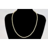 Ladies 1920's - Nice Quality Single Strand Cultured Pearl Necklace with 9ct Gold Clasp.