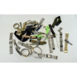 Quantity Of Watch Straps Mixed Lot To Include Leather, Metal, Expanding Etc.