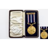 R.S.P.C.A. Gold Issue Life Saving Medal, Complete with Humanity Bar, In Case of Issue.