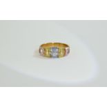 Ladies 18ct Rose Gold Set Five Stone Multi-Colour Sapphire Ring, of Excellent Quality,