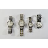 A Collection of Vintage Gents Stainless Steel Wrist Watches.