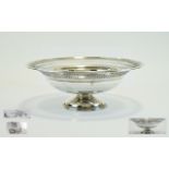 Edwardian Reticulated Silver Footed Fruit Bowl. Hallmark Chester 1909. 14 ozs.