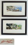 Geoff Butterworth Pair of Pencil Signed Numbered and Ltd Edition Colour Prints.