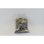 Large Bag Of Costume Jewellery >5kg Assorted Mix, May Include Rings, Necklaces, Beads, Brooches,