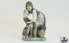 Lladro Porcelain Figurine ' Caress and Rest ' Model No 1246. Issued 1972 - 1990.