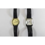 Rotary Classic - Date-Just Steel Cased Wristwatch with Attached Original Black Leather Strap + A