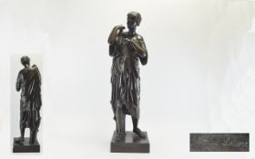 A Large and Impressive French 19th Century ( Grand Tour ) Bronze Statue of ' Diane De Gabies '