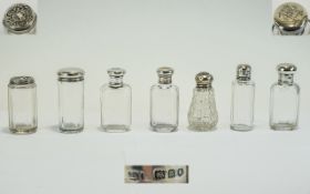 A Good Collection of Late 19th Century and Early 20th Century - Assorted Silver Topped and Glass