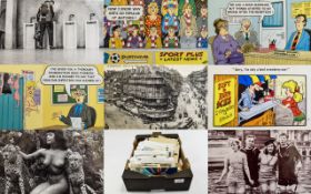 Box Containing Approx 600 Postcards Assorted Ages To Include Comic, Transport, Topographical,